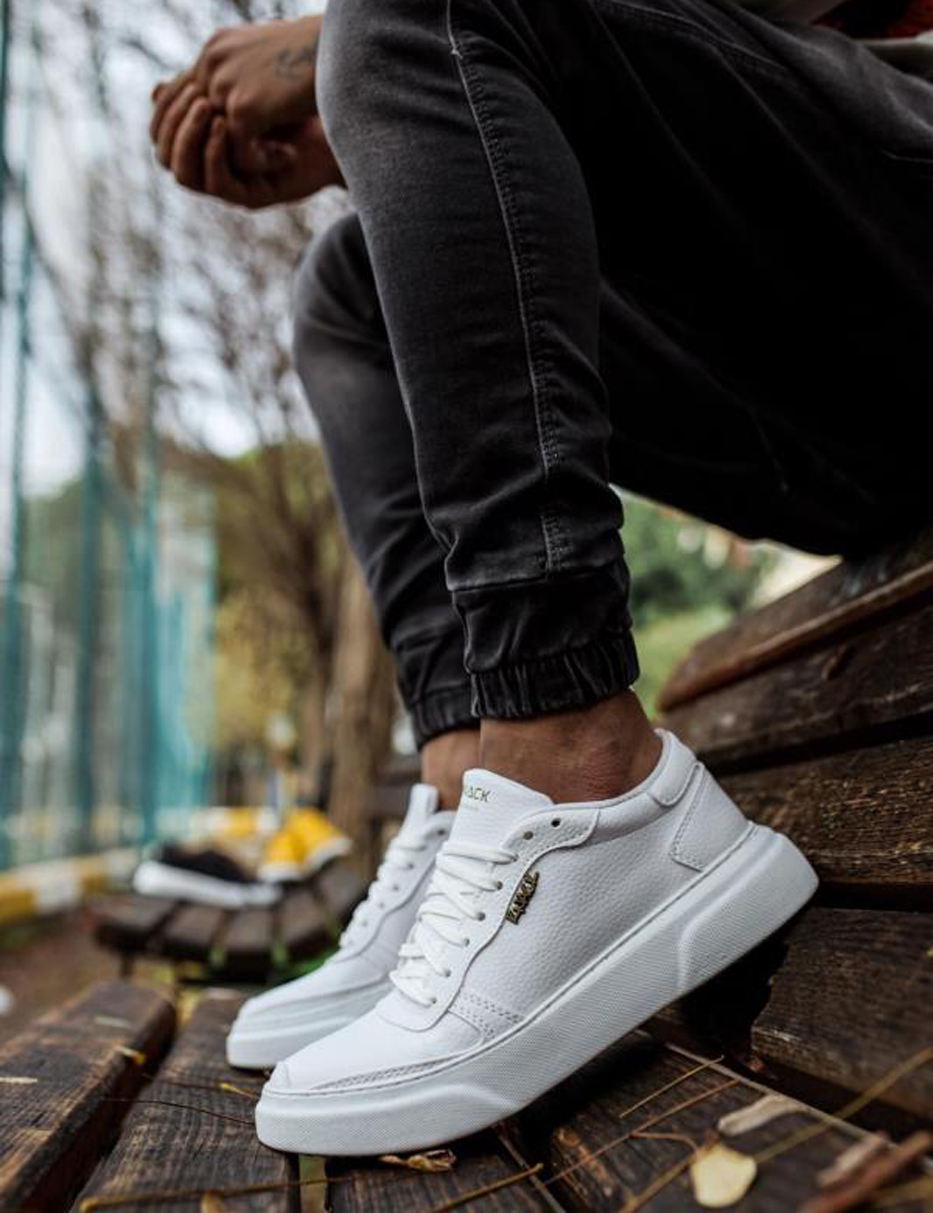 Ανδρικά Λευκά Casual Sneakers δίσολα 2222020B φωτογραφία